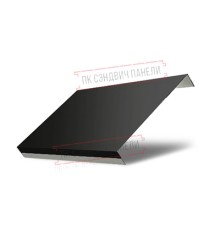 Ламель обратная 125 Texas стартовая/финишная для калиток и ворот 0,45 Drap RAL 9005 черный