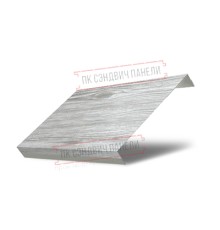 Ламель обратная 125 жалюзи Texas 0,45 Print Elite Snow Wood