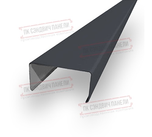Декоративная планка П - 46х37, ПЭ, Ral 7024 - 0,35мм